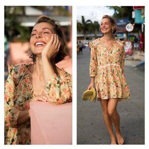🆕 ZARA FLORAL MINI DRESS | ZARA DRESS COTTAGECORE